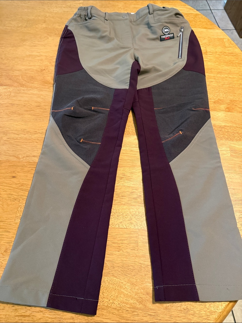 Trespass Men's Two-Tone Khaki and Deep Purple Outdoor Pants